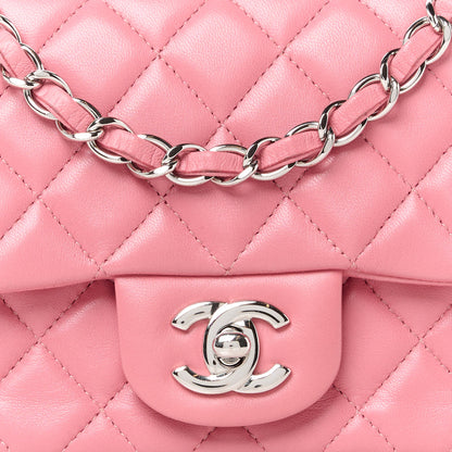 Chanel Lambskin Quilted Mini Square Flap Pink 9 of 11