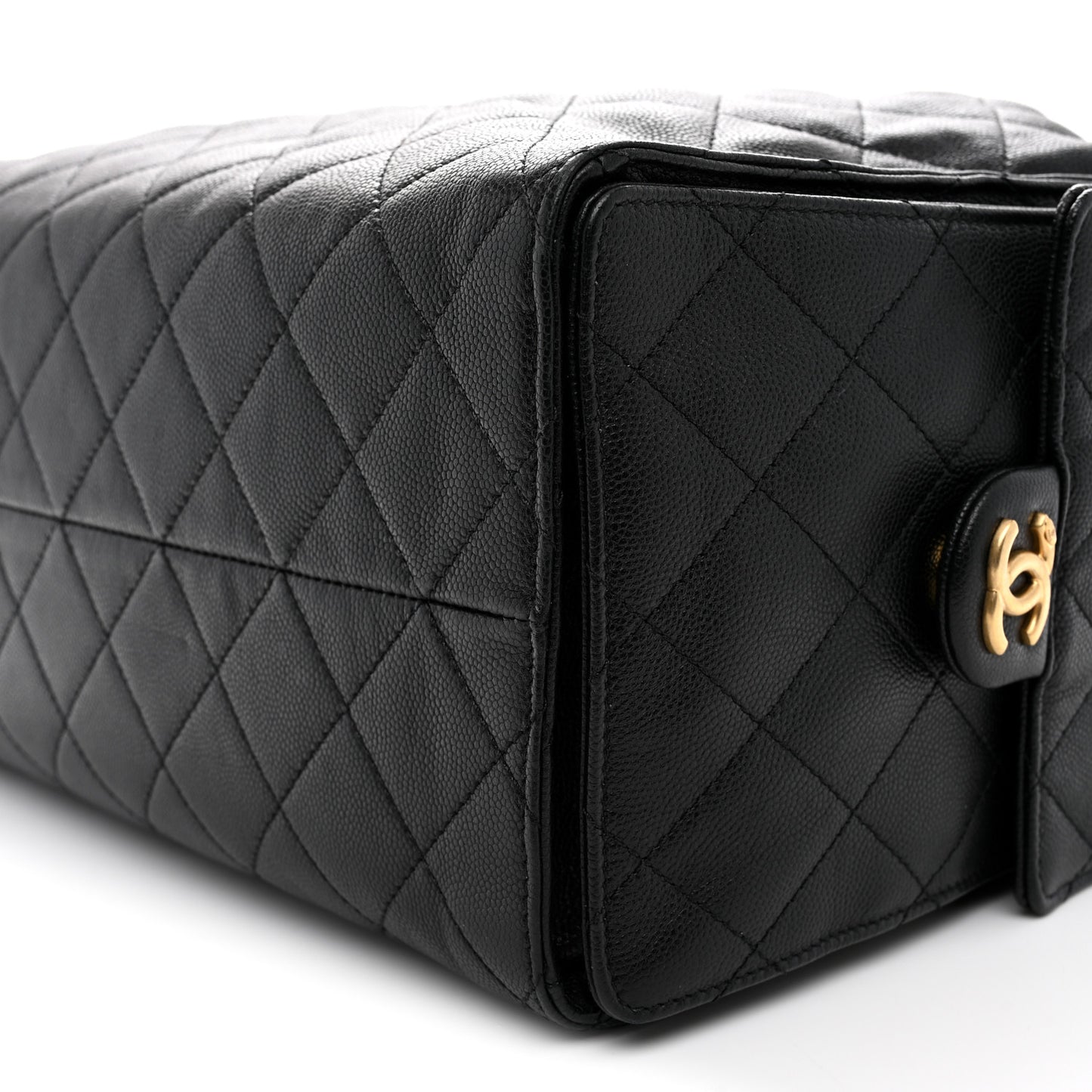 Caviar Quilted Medium Chanel 25 Handbag Black
