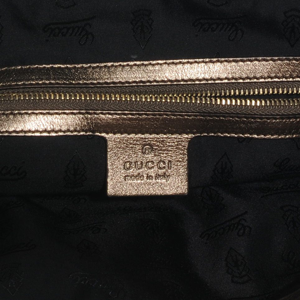 Metallic Leather Large Hysteria Tote Gold