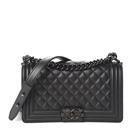 Chanel Caviar Quilted Medium Boy Flap So Black 1 of 15