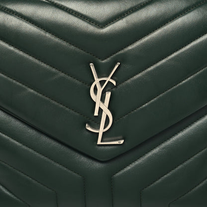 Saint Laurent Calfskin Y Quilted Monogram Medium Loulou Chain Satchel Olive 9 of 12