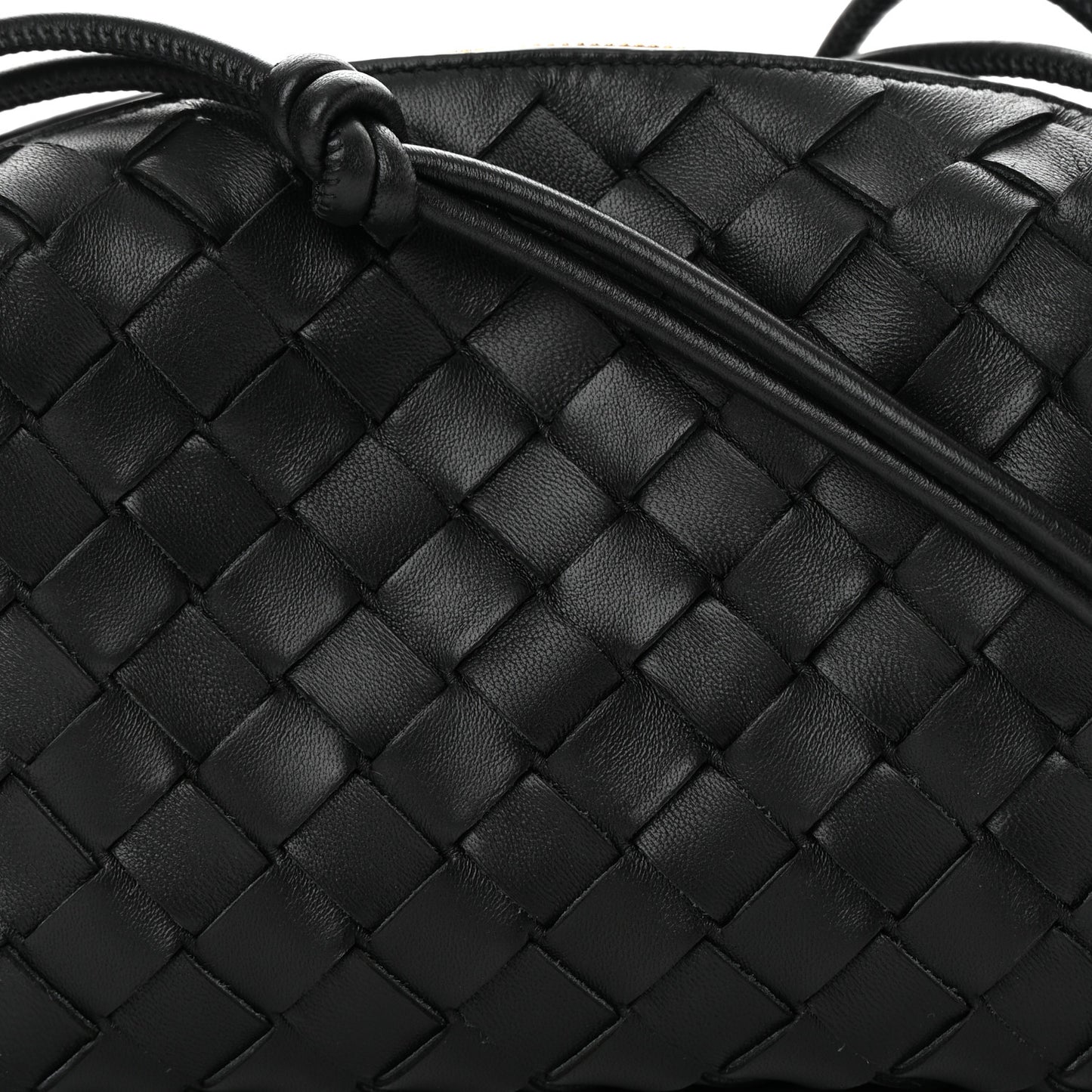 Nappa Intrecciato Mini Loop Camera Bag Black