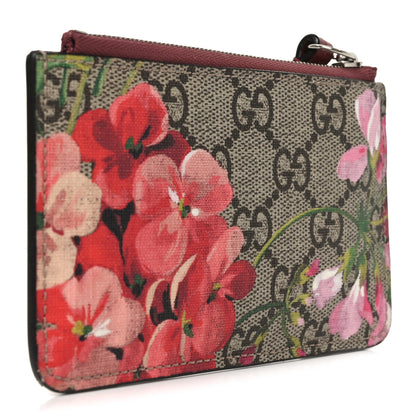 Gucci GG Supreme Monogram Blooms Key Ring Coin Case Beige Multicolor Dry Rose 3 of 6