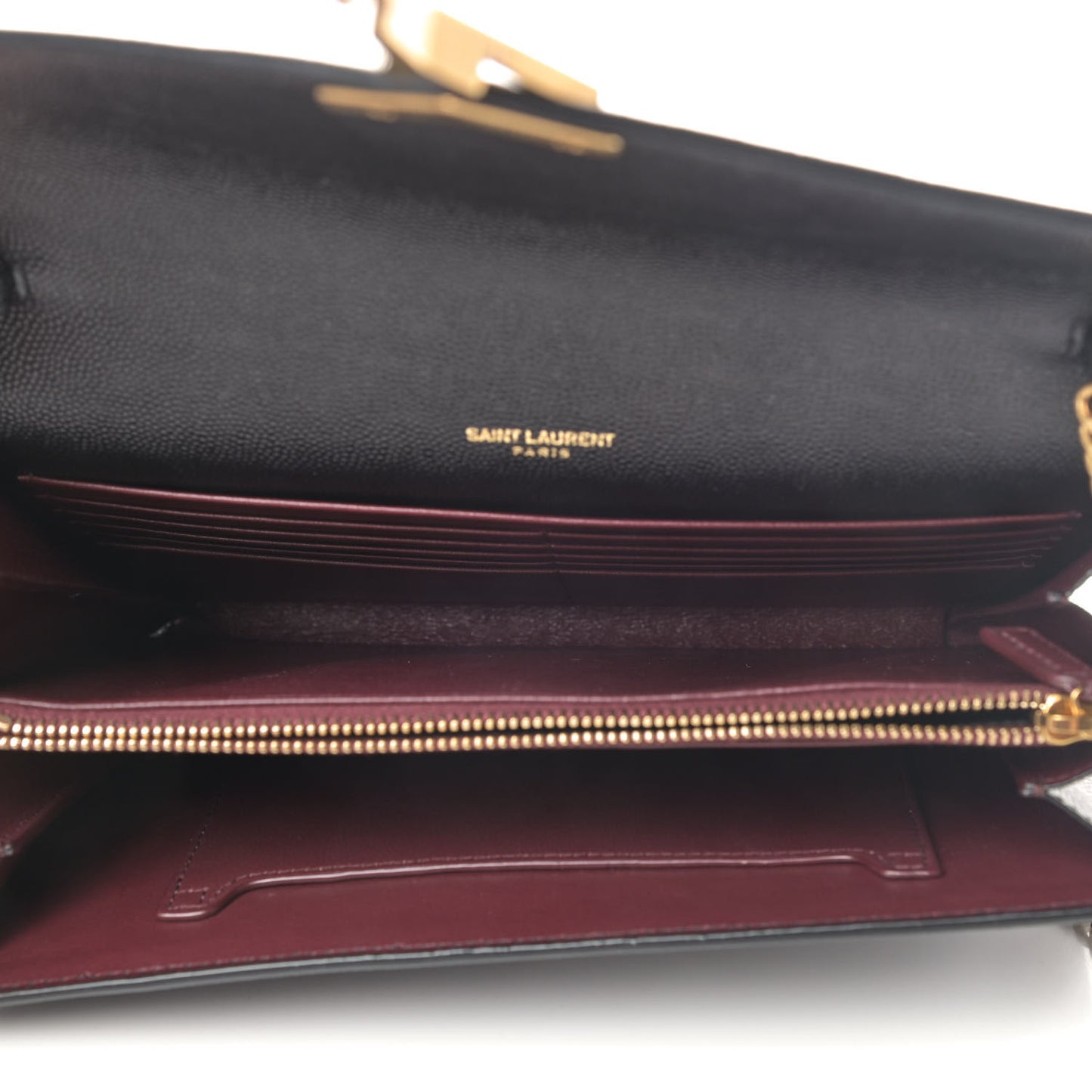 Grain De Poudre Monogram Cassandra Chain Wallet Black