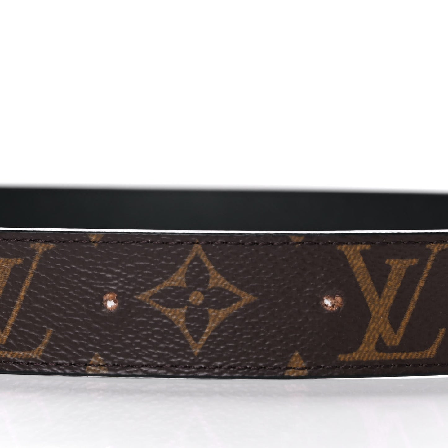 Calfskin Monogram 30mm LV Initiales Reversible Belt 85 34 Black
