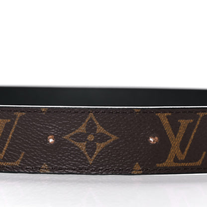 Louis Vuitton Calfskin Monogram 30mm LV Initiales Reversible Belt 85 34 Black 6 of 10