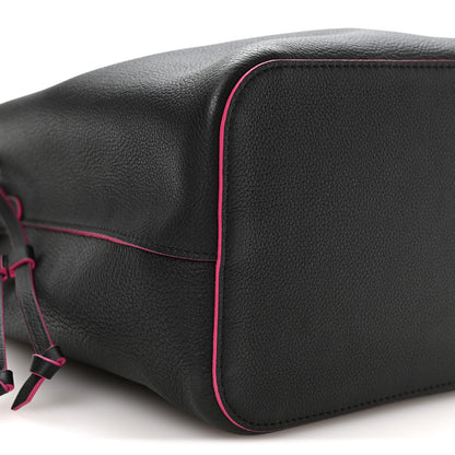 Louis Vuitton Calfskin Lockme Bucket Black 9 of 10