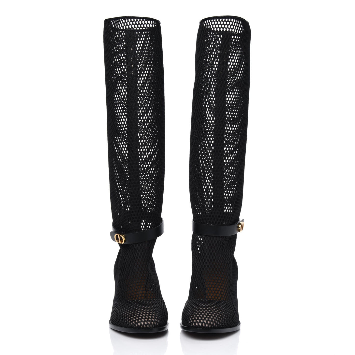 Calfskin Empreinte Resille High Boots 36 Black