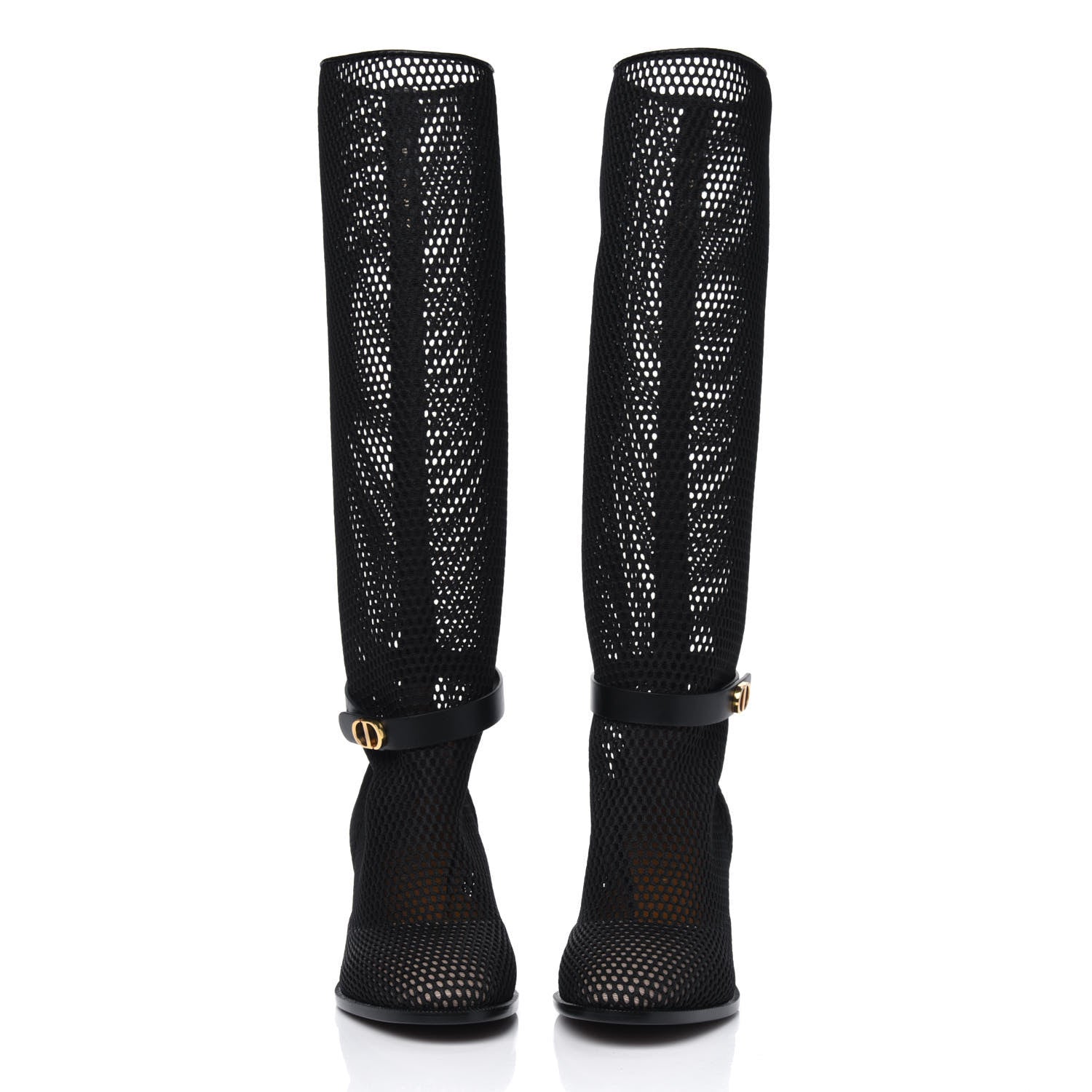 Christian Dior Calfskin Empreinte Resille High Boots 36 Black 2 of 6