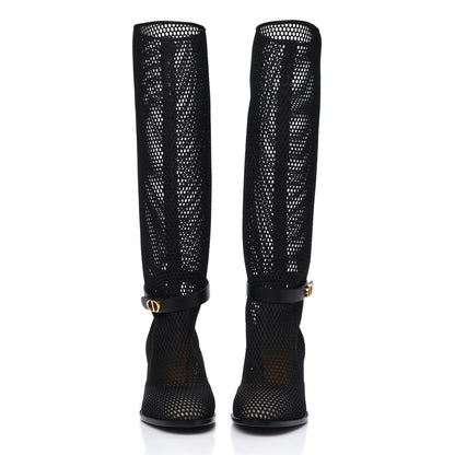 Christian Dior Calfskin Empreinte Resille High Boots 36 Black 2 of 6
