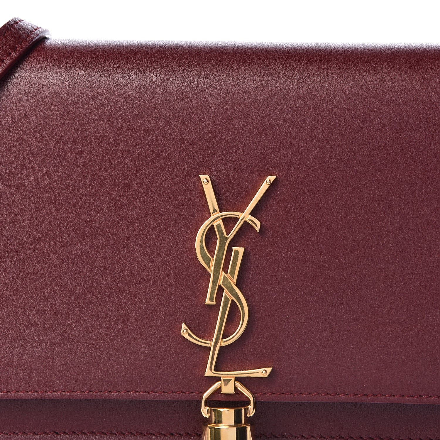 Saint Laurent Smooth Calfskin Classic Monogram Kate Tassel Chain Wallet Palissandre 12 of 12