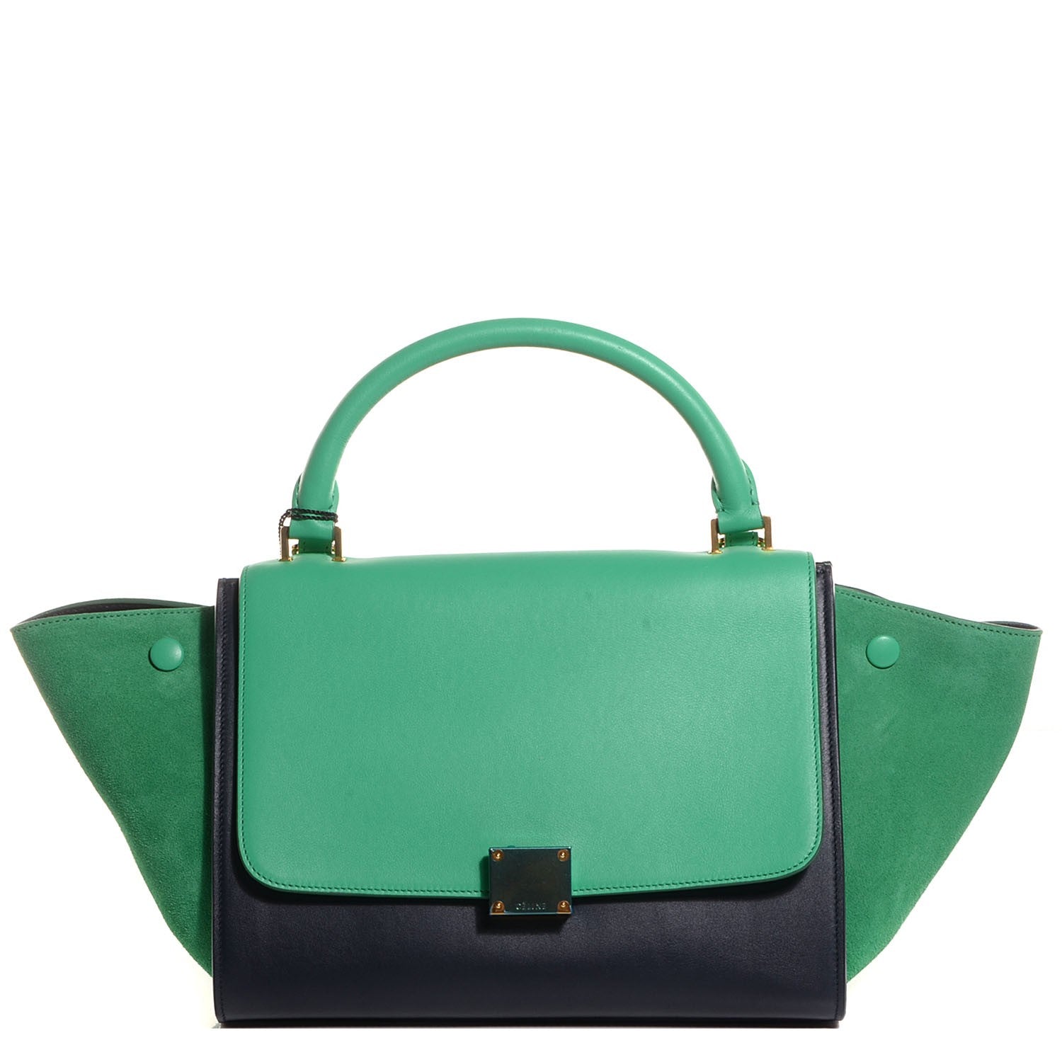 Celine Smooth Calfskin Suede Small Bi-Color Trapeze Palm 1 of 9