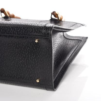 Gucci Calfskin Bamboo Top Handle Tote Black 11 of 11