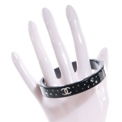 Chanel Resin Crystal CC Bangle Black 2 of 5
