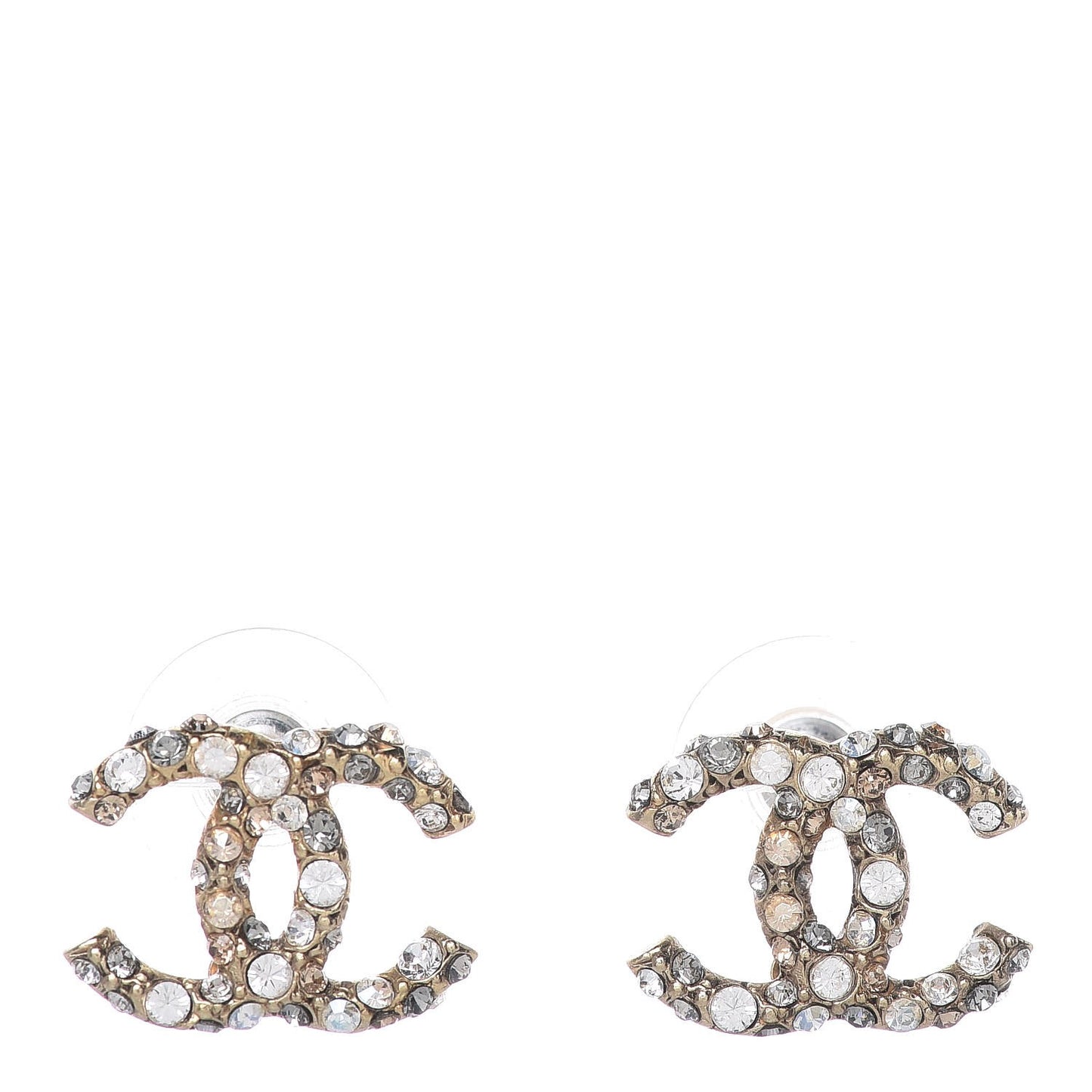 Crystal CC Earrings Gold
