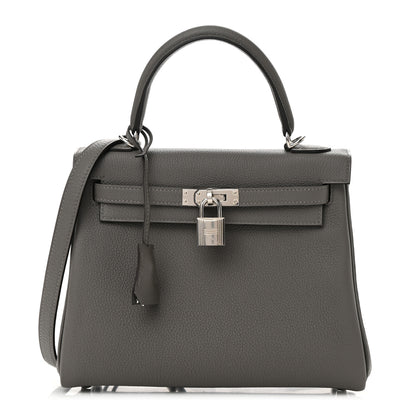 Hermes Togo Kelly Retourne 25 Gris Meyer 1 of 13