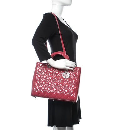 Christian Dior Patent Cannage Large Lady Dior Pink 2 of 10