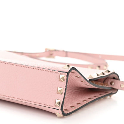 Valentino Garavani Pebbled Calfskin Medium Rockstud Flip Lock Crossbody Bag Loto 9 of 9