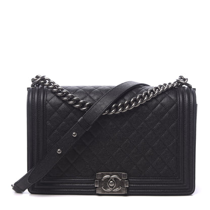 Chanel Caviar Quilted New Medium Boy Flap Black 1 of 10