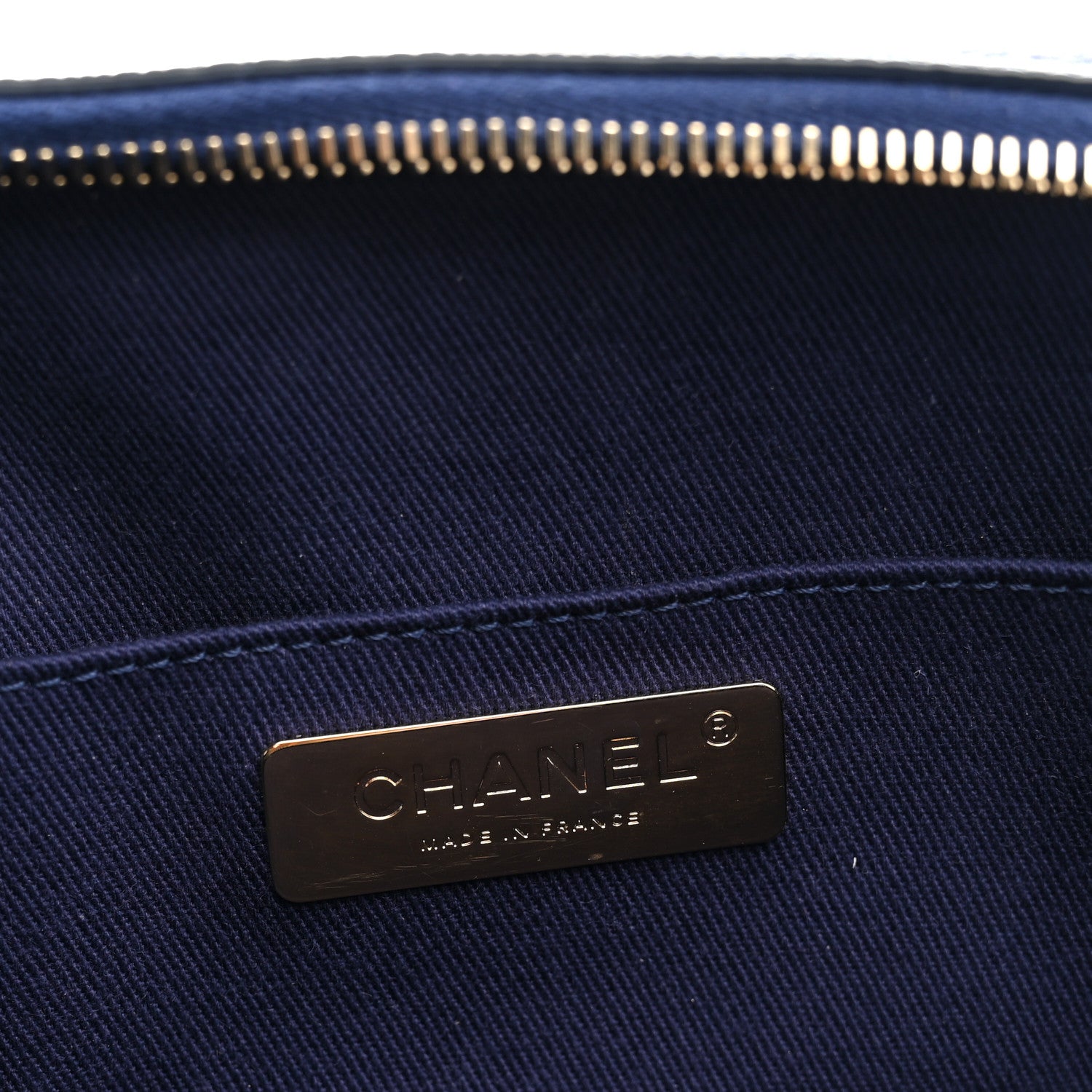 Chanel Caviar Quilted Waist Bag Navy Blue 6 of 10