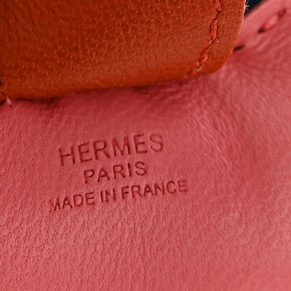 Hermes Milo Lambskin Grigri Rodeo Bag Charm PM Rose Azalee Cornaline Bleu De Malte 3 of 5
