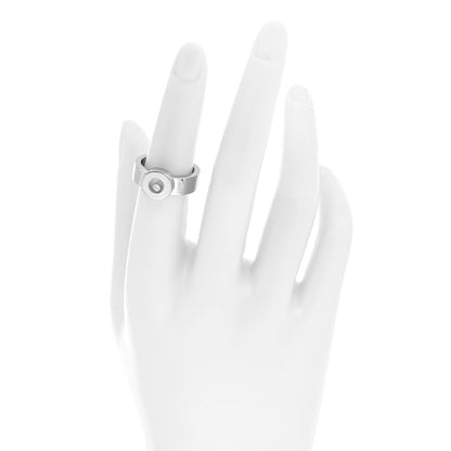 Chopard 18K White Gold Diamond Happy Diamond Circle Ring 52 6 2 of 4