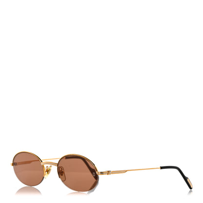 Cartier Rimless St Honore Oval 135 Sunglasses Brown Gold 1 of 8