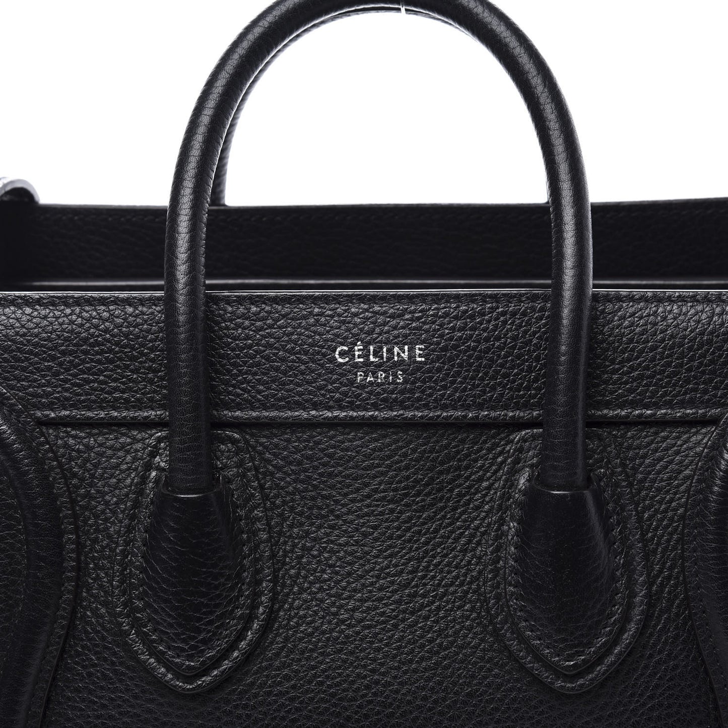 Drummed Calfskin Nano Luggage Black