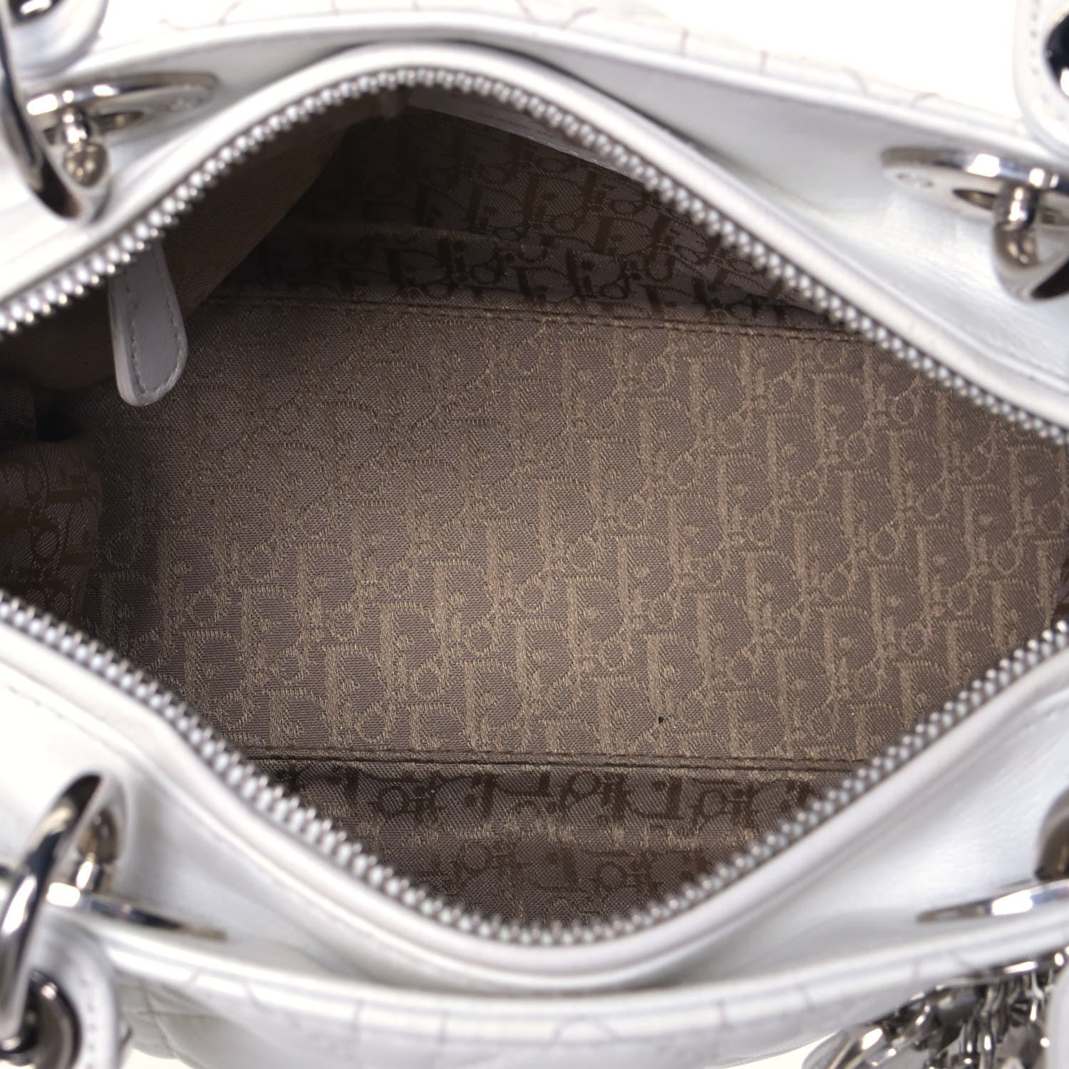 Christian Dior Lambskin Cannage Medium Lady Dior White 4 of 5