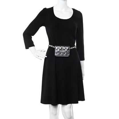 Chanel Gradient Metallic Lambskin Quilted Flap Chain Belt Bag Silver Purple 2 of 8