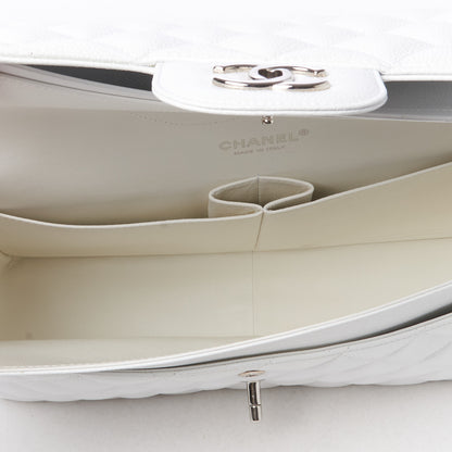 Chanel Caviar Quilted Jumbo Double Flap White 6 of 10