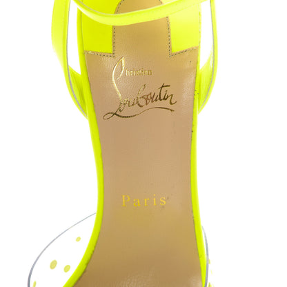 Christian Louboutin PVC Fluo Mat Spikaqueen 100 Pumps 39.5 Version Yellow Fluo 6 of 13