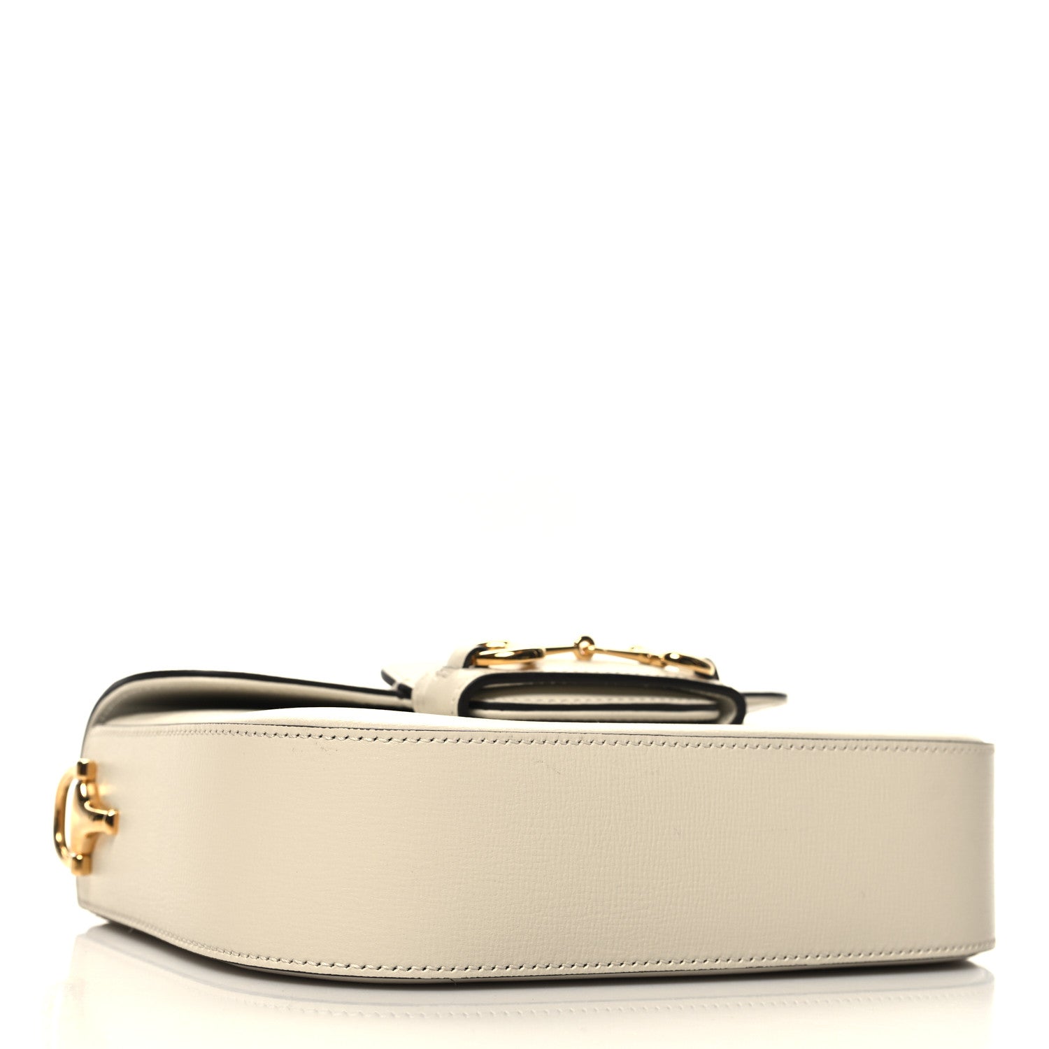 Gucci Azalea Calfskin Web Mini Horsebit 1955 Shoulder Bag Mystic White 4 of 11