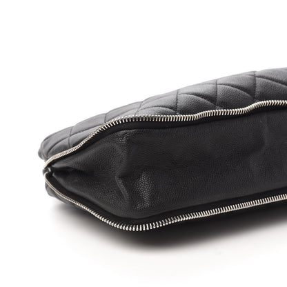 Chanel Caviar Quilted Expandable Zip Shoulder Bag Black 6 of 10