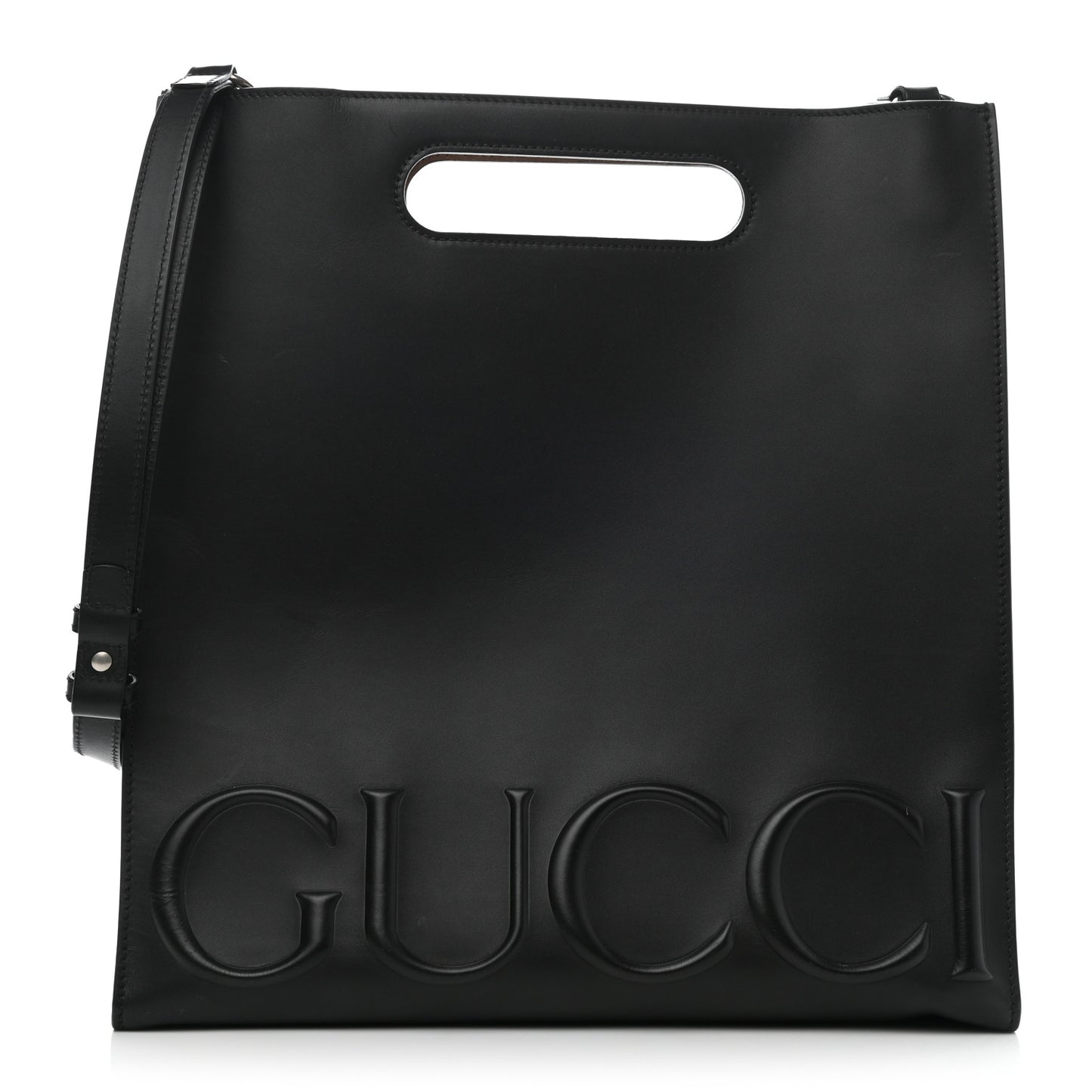 Calfskin Embossed Medium XL Tote Black