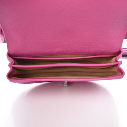 Delvaux Crispy Calfskin Mini Le Mutin Saddle Bag Fuchsia 5 of 8