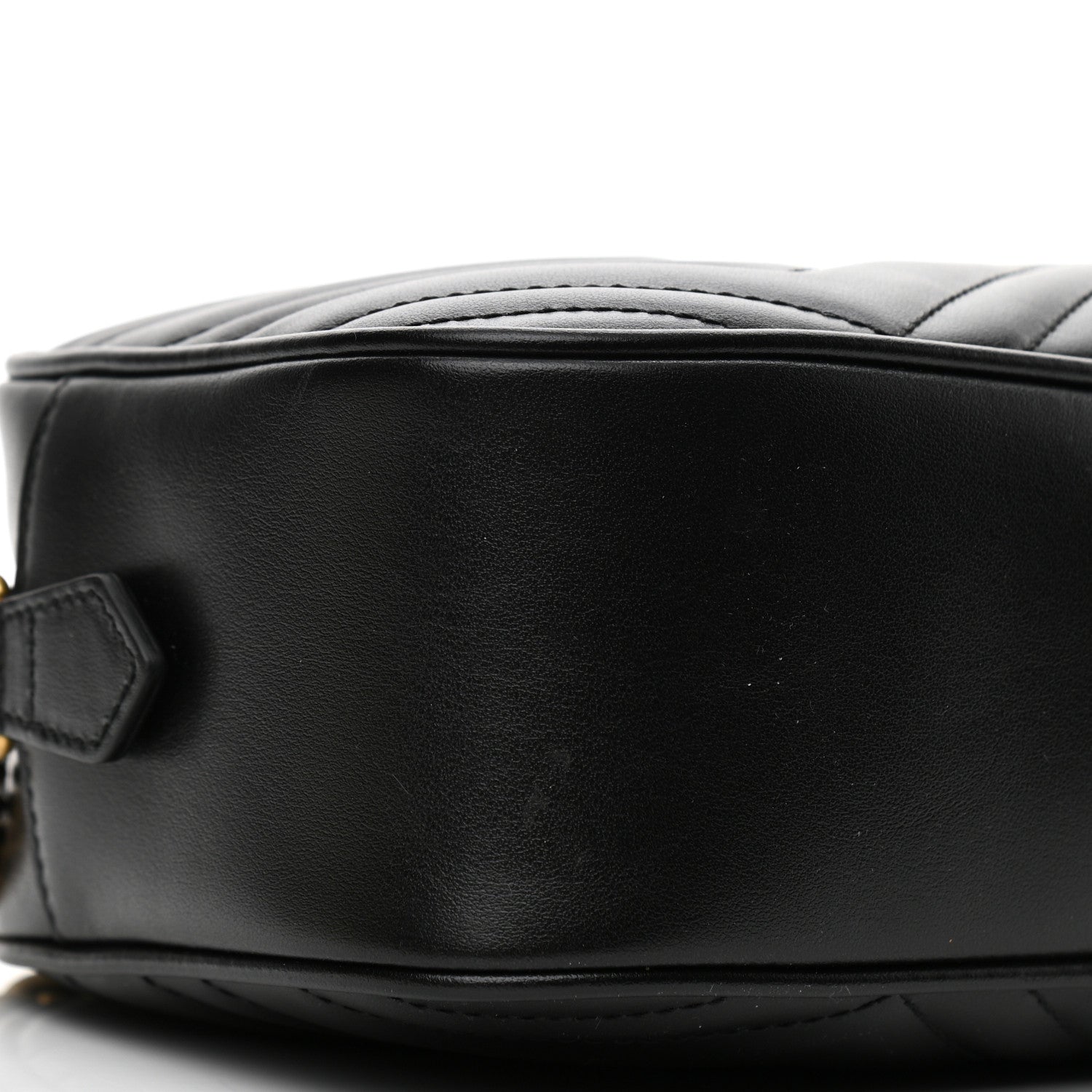 Gucci Calfskin Matelasse Small GG Marmont Chain Shoulder Bag Black 9 of 10