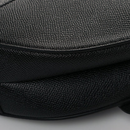 Christian Dior Grained Calfskin Saddle Bag Black 11 of 13