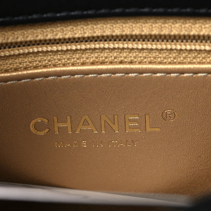 Chanel Lambskin Quilted Small CC Crystal Logo Chain Flap Black 6 of 9