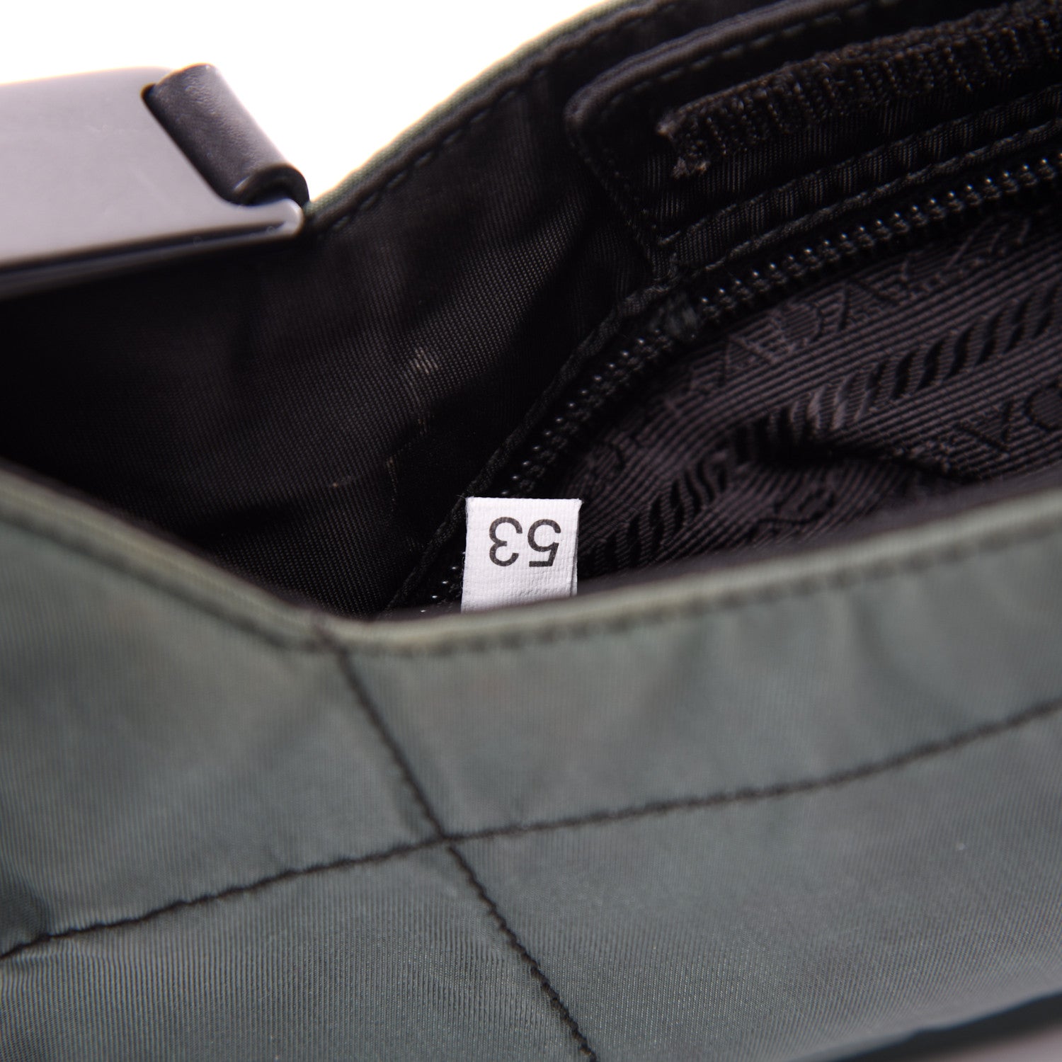 Prada Nylon Quilted Shoulder Bag Dark Green 10 of 11