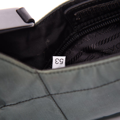 Prada Nylon Quilted Shoulder Bag Dark Green 10 of 11
