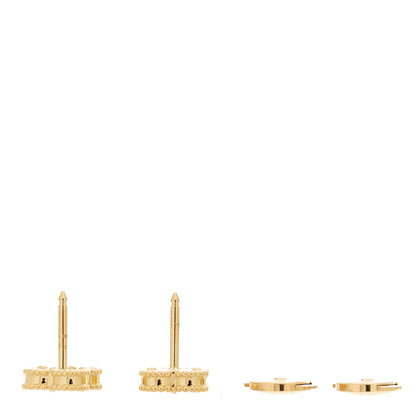 Van Cleef & Arpels 18K Yellow Gold Black Onyx Sweet Alhambra Earrings 3 of 5