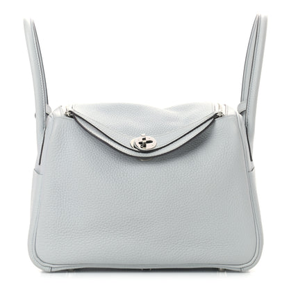 Hermes Taurillon Clemence Lindy 26 Bleu Pale 1 of 9