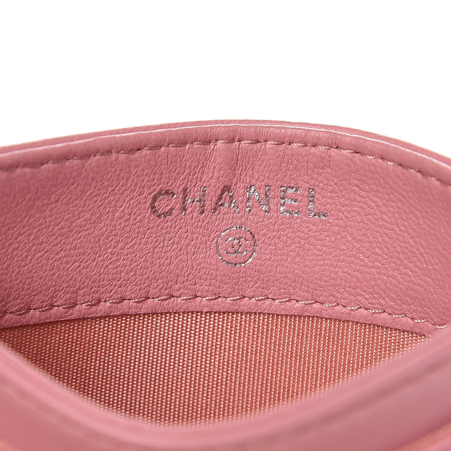 Chanel Lambskin Camellia Embossed Card Holder Pink 6 of 9