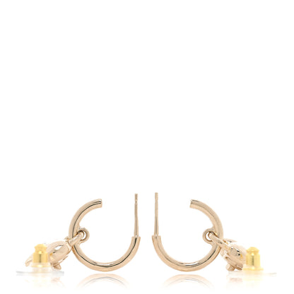 Chanel Metal CC Heart Turnlock Drop Earrings Gold 3 of 4