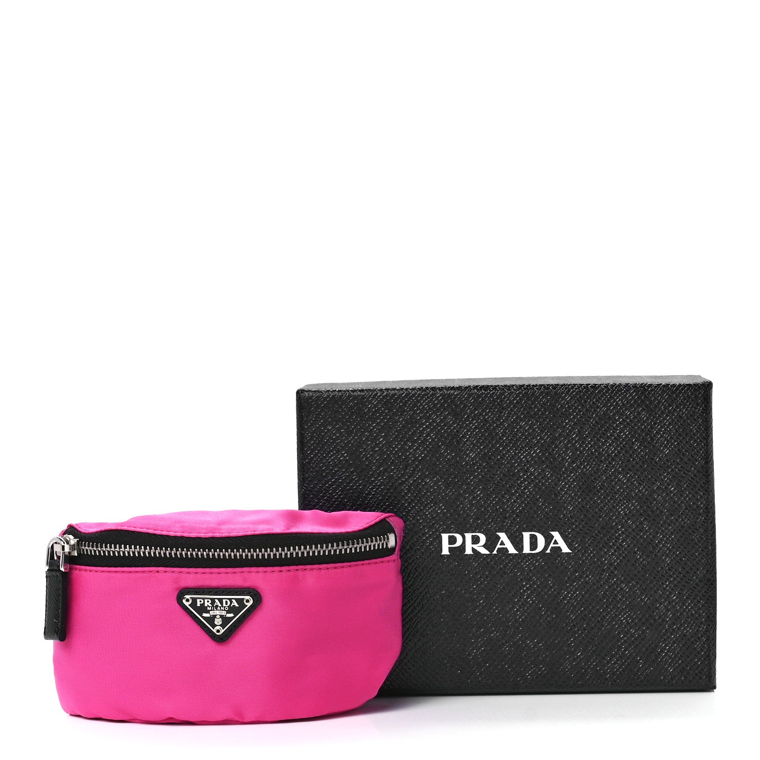 Prada Tessuto Nylon Wrist Pouch Fuxia 11 of 11