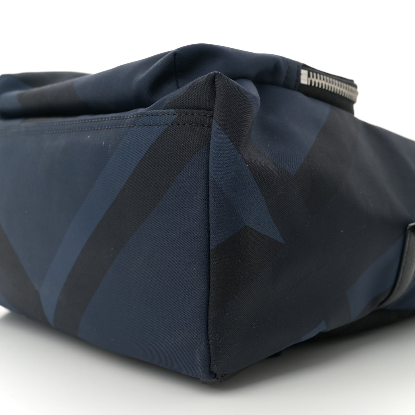 Nylon Check Print Abbeydale Simple Backpack Navy