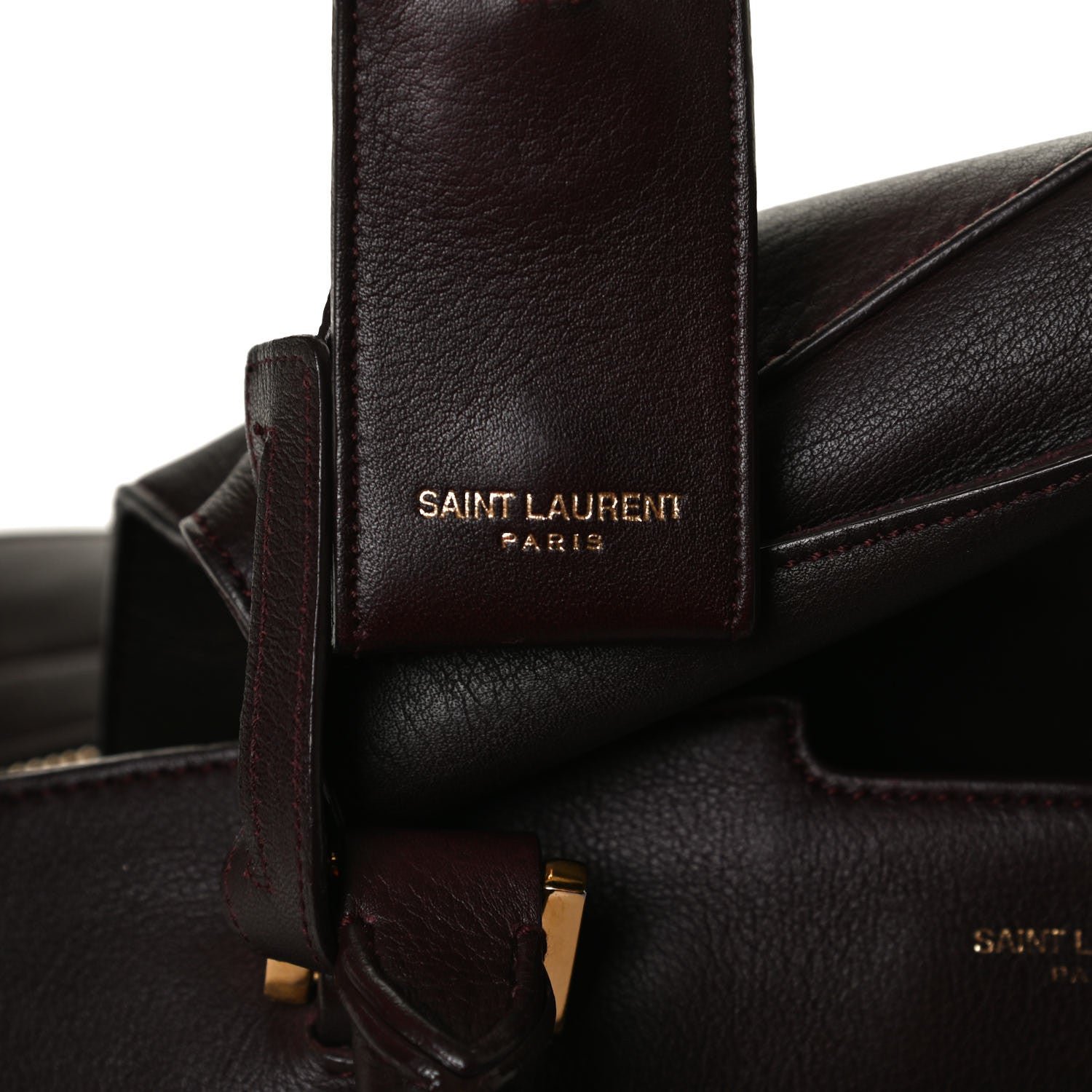 Saint Laurent Calfskin Medium Classic Y Cabas Bordeaux 16 of 18