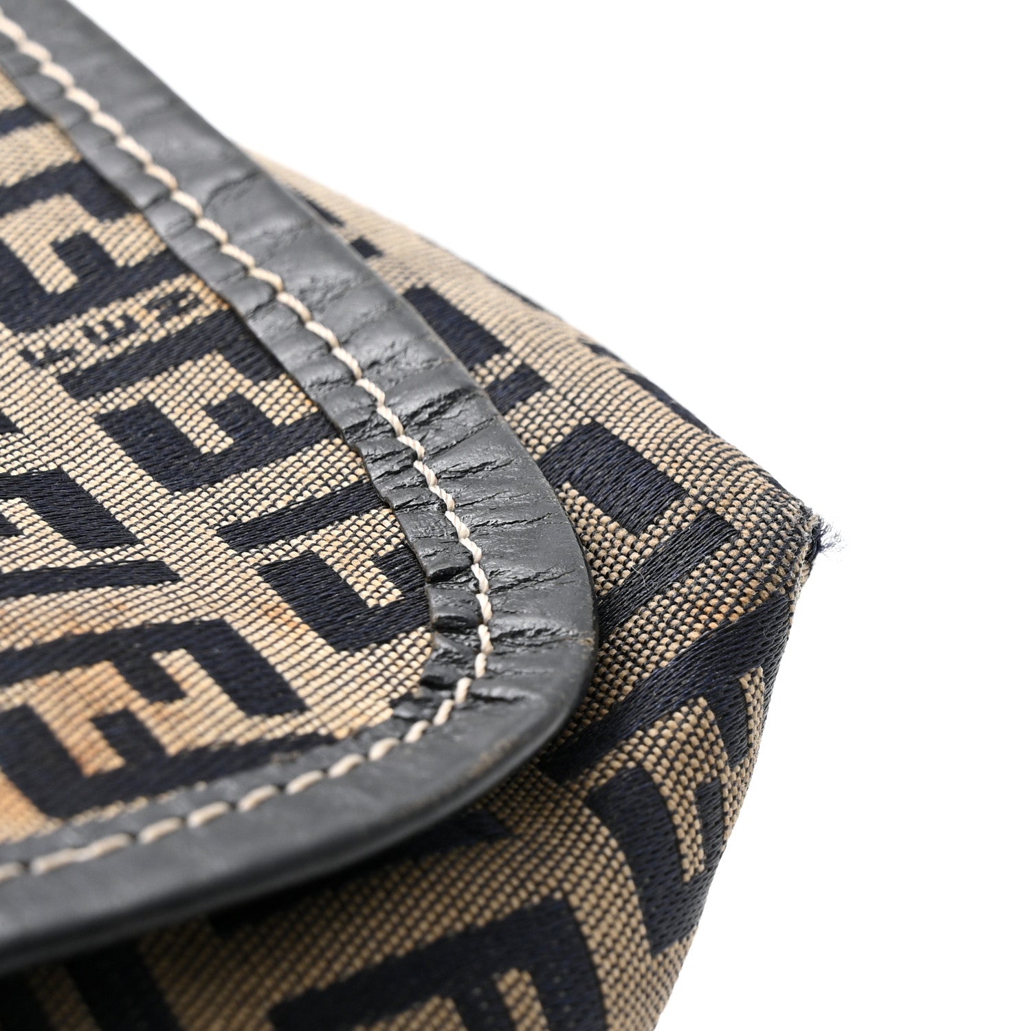 Fendi Zucchino Crossbody Messenger Bag Navy 12 of 16
