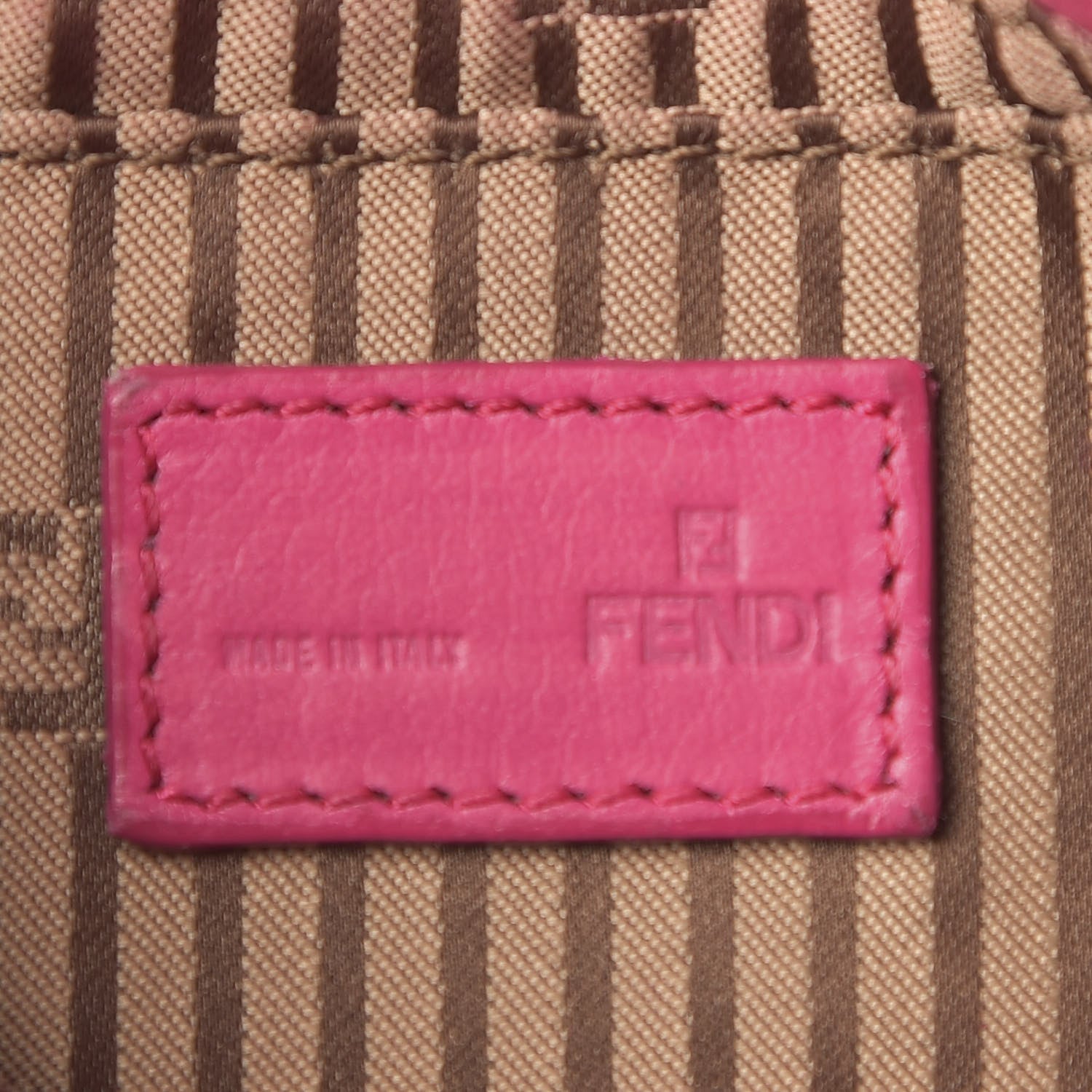 Fendi Vitello Flamingo Fendista Pouchette Crossbody Lampone 8 of 9